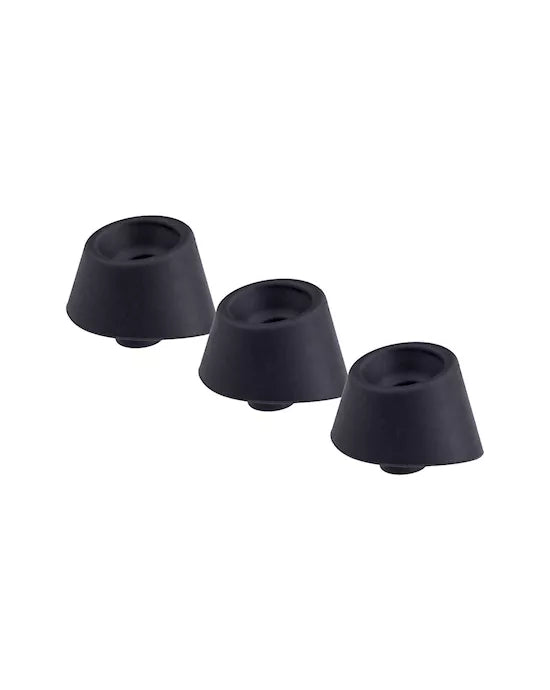 Womanizer InsideOut Silicone Heads 3 Pack Black Medium - Just for you desires