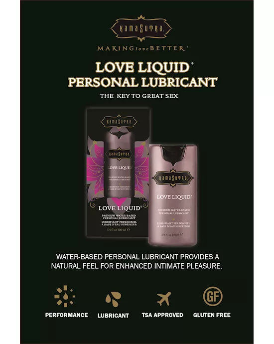 LOVE LIQUID Lubricant 4x6 Info Card - Just for you desires