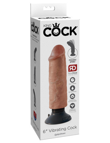 215692 - King Cock 6 Inch Vibrating Cock - Just for you desires