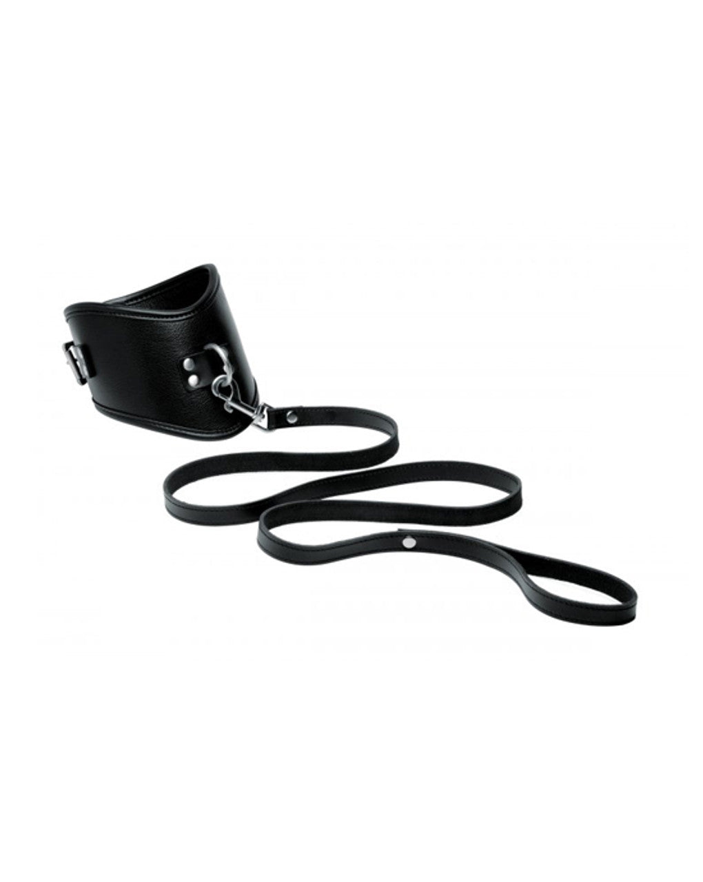 216006 - Leather Posture Collar With Leash - Just for you desires