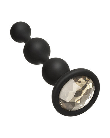 216864 - Booty Bling Jewelled Wearable Silicone Anal Beads Plug - Just for you desires