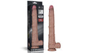 16in Dual Layered Bendable Silicone Cock XXL - Just for you desires