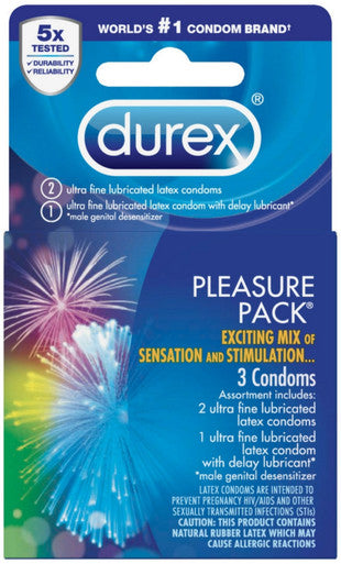 217307 - Durex Pleasure Pack Condoms 3 Pack - Just for you desires