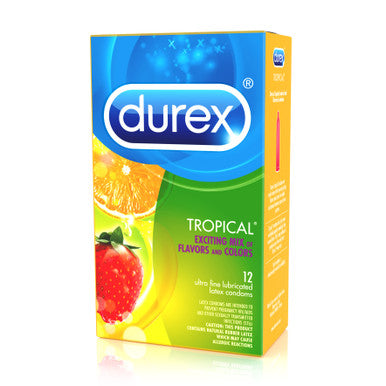 217310 - Durex Tropical Flavoured Condoms 12 Pack - Just for you desires