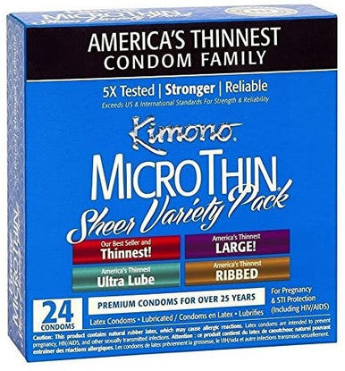 217325 - Kimono Microthin Sheer Variety Pack - 24 Pack - Just for you desires