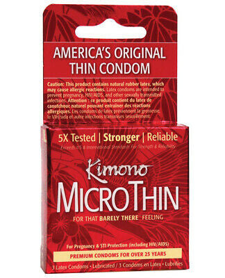 217330 - Kimono Microthin Condoms 3 Pack - Just for you desires