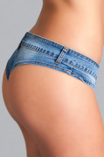 218681 - Low Waist Mini Denim Stretch Shorts - L - Just for you desires