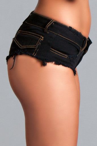218682 - Low Waist Cut OffDenim Booty Shorts - M - Just for you desires