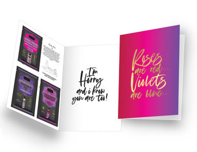 220065 - Naughty Notes Greeting Card Roses Are Red, Violets Are Blue - Just for you desires