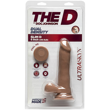 220375 - Doc Johnson Ultraskyn 6 Inch Slim Dildo With Balls - Just for you desires