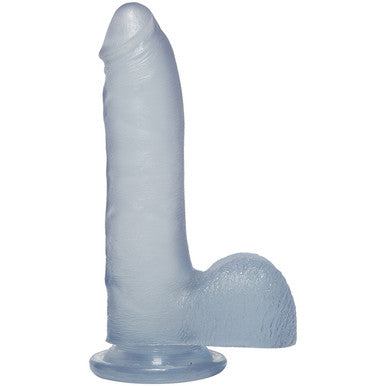 220525 - Crystal Jellies - 7 Inch Slim Cock With Balls Clear - Just for you desires
