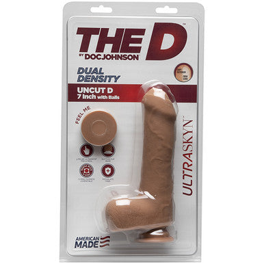 220905 - Doc Johnson Ultraskyn 7 Inch Uncut Dildo With Balls - Just for you desires