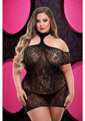 223889 - Cut Out Lace Mini Dress - Just for you desires