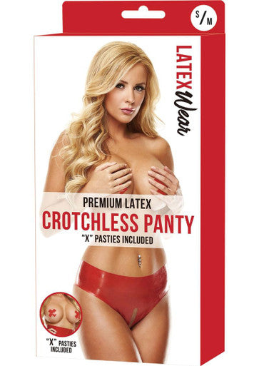 224106 - Premium Latex Crotchless Panty - S/M - Just for you desires