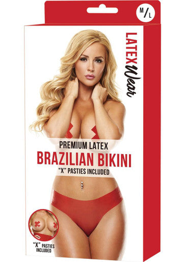 224110 - Premium Latex Brazilian Bikini - S/M - Just for you desires