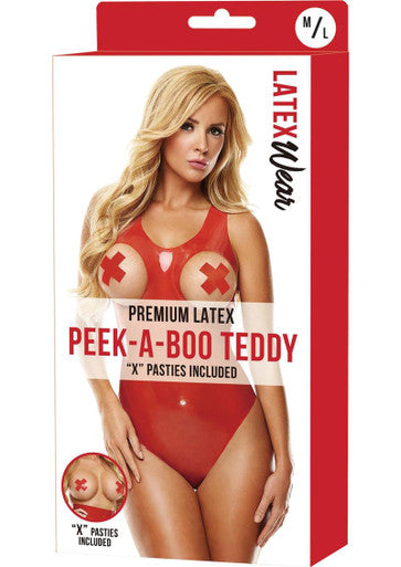 224131 - Premium Latex Teddy With Open Breasts - M/L - Just for you desires