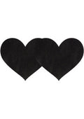 224207 - Black Satin Heart Pasties - Just for you desires
