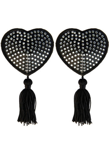 224245 - Satin With White Stone & Tassel Pasties - Just for you desires