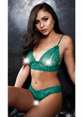 224559 - 2 Piece Peek-A-Boo Bra And Crotchless G-String Set - M/L - Just for you desires
