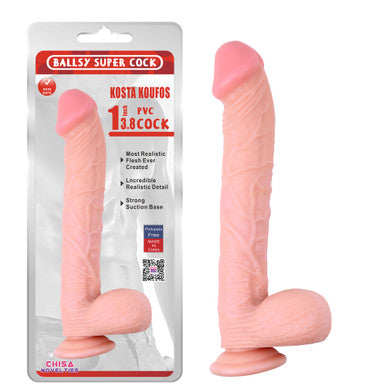 225018 - Kosta Koufos Suction Cup Dildo - 13.8 Inch - Just for you desires