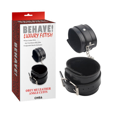 225179 - Obey Me Leather Ankle Cuffs - Just for you desires
