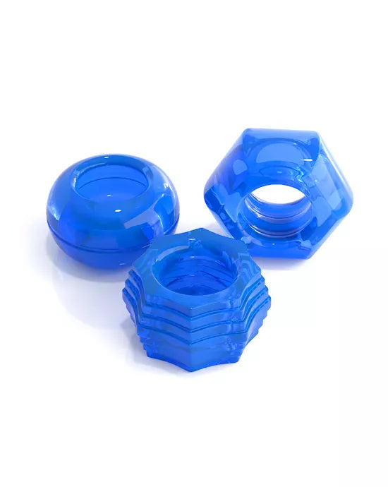 Classix Deluxe Cock Ring Set Blue - Just for you desires