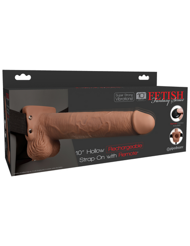 227215 - Fetish Fantasy 10 Inch Hollow Rechargeable Strap-On Remote - Just for you desires