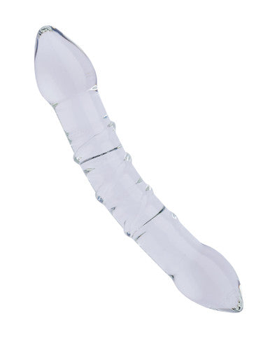 230441 - Lucent Ice Double Entry Glass Massager - 7.2 Inch - Just for you desires