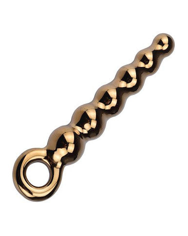 230452 - Lucent Gold Glass Beaded Massager - Just for you desires