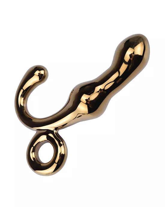 Lucent Finese Gold Glass Butt Plug - Just for you desires