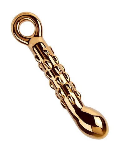 230462 - Lucent Raindrop Gold Glass P-Spot Massager - Just for you desires