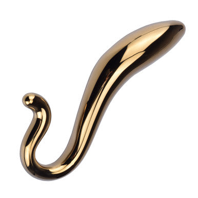 230465 - Lucent Aura Gold Glass Butt Plug - 7.2 Inch - Just for you desires