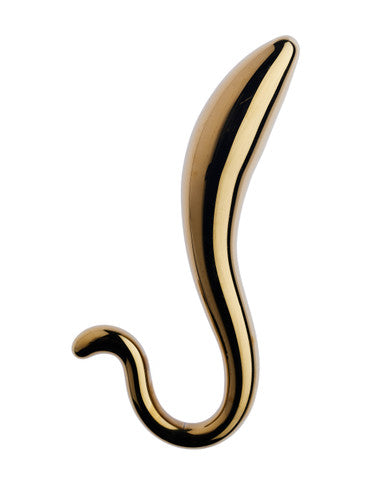 230465 - Lucent Aura Gold Glass Butt Plug - 7.2 Inch - Just for you desires