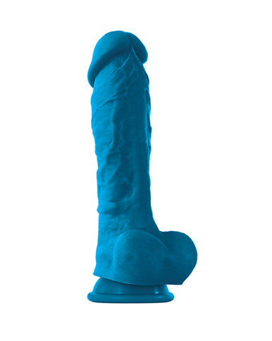 230919 - Coloursoft 8"" Soft Dildo- Blue - Just for you desires