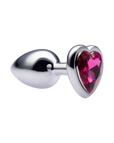 231528 - Kinki Range Alloy Love Heart Gemmed Butt Plug - 2.7 Inch - Just for you desires