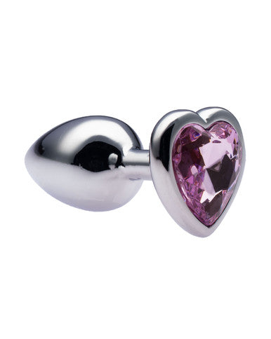 231529 - Kinki Range Alloy Love Heart Gemmed Butt Plug - 2.7 Inch - Just for you desires