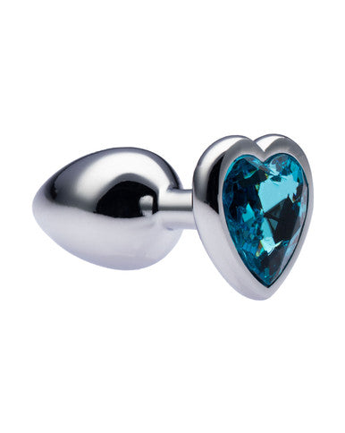 231531 - Kinki Range Alloy Love Heart Gemmed Butt Plug - 2.7 Inch - Just for you desires
