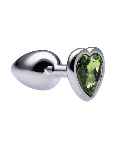 231535 - Kinki Range Alloy Love Heart Gemmed Butt Plug - 2.7 Inch - Just for you desires
