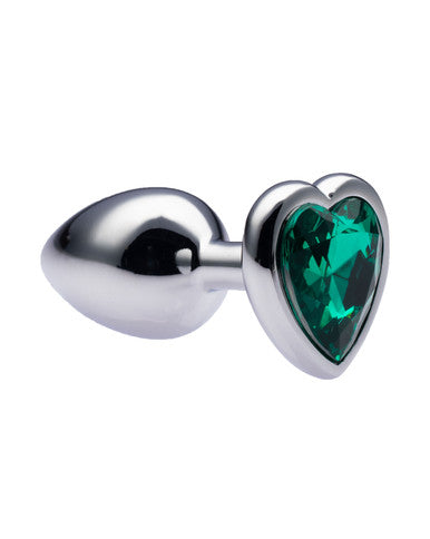 231536 - Kinki Range Alloy Love Heart Gemmed Butt Plug - 2.7 Inch - Just for you desires