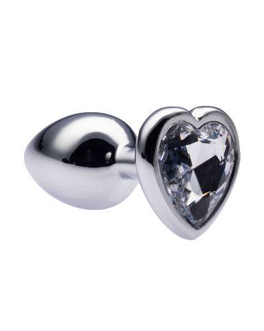 231537 - Kinki Range Alloy Love Heart Gemmed Butt Plug - 2.7 Inch - Just for you desires
