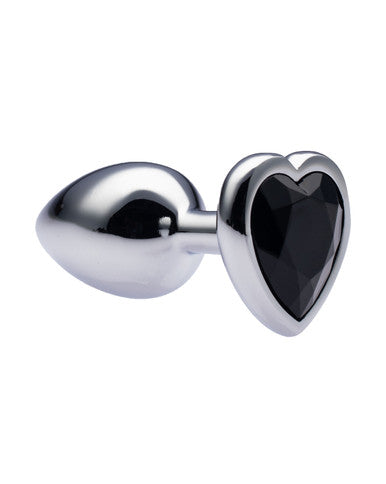 231538 - Kinki Range Alloy Love Heart Gemmed Butt Plug - 2.7 Inch - Just for you desires
