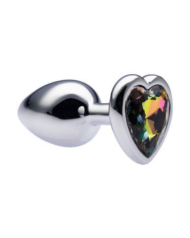 231539 - Kinki Range Alloy Love Heart Gemmed Butt Plug - 2.7 Inch - Just for you desires