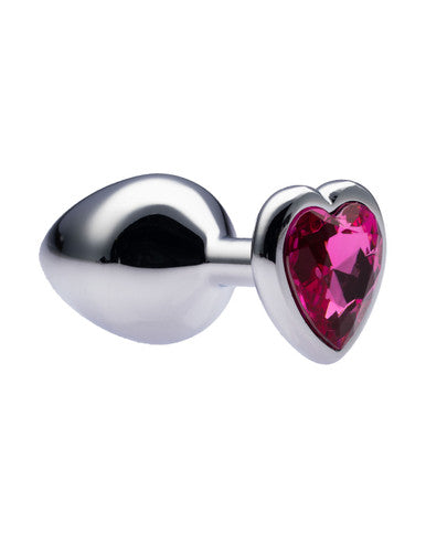 231541 - Kinki Range Alloy Love Heart Gemmed Butt Plug - 3.2 Inch - Just for you desires