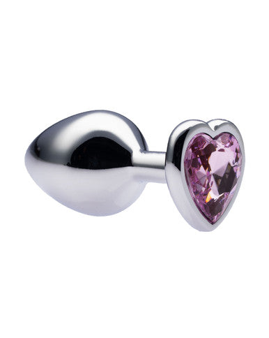 231542 - Kinki Range Alloy Love Heart Gemmed Butt Plug - 3.2 Inch - Just for you desires