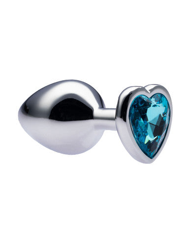 231544 - Kinki Range Alloy Love Heart Gemmed Butt Plug - 3.2 Inch - Just for you desires
