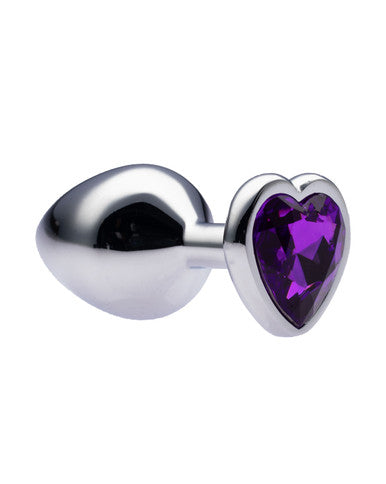 231547 - Kinki Range Alloy Love Heart Gemmed Butt Plug - 3.2 Inch - Just for you desires