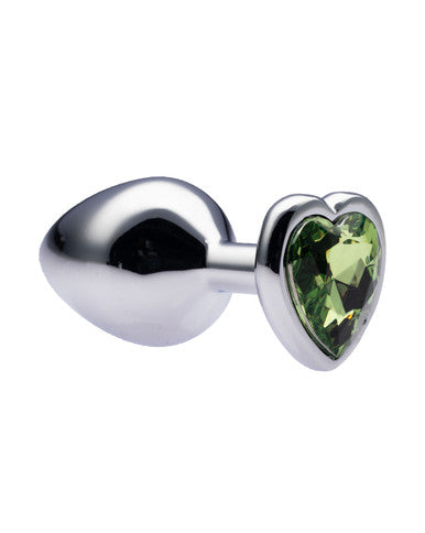 231548 - Kinki Range Alloy Love Heart Gemmed Butt Plug - 3.2 Inch - Just for you desires