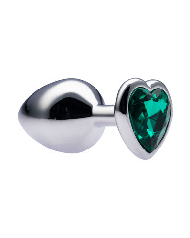 231549 - Kinki Range Alloy Love Heart Gemmed Butt Plug - 3.2 Inch - Just for you desires