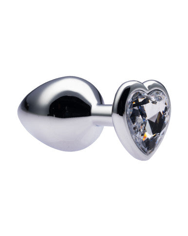 231550 - Kinki Range Alloy Love Heart Gemmed Butt Plug - 3.2 Inch - Just for you desires