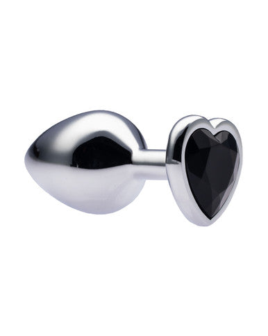 231551 - Kinki Range Alloy Love Heart Gemmed Butt Plug - 3.2 Inch - Just for you desires